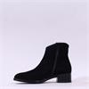 Wonders Bonjour Low Heel Ankle Boot - Black Suede